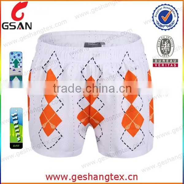 Grid pattern printing popular running shorts