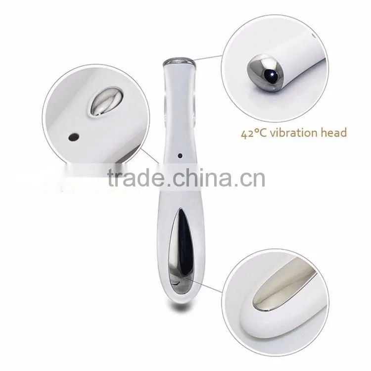 2016 fashionable portable ion cute electric ultrasonic anti-wrinkle heating eye massager