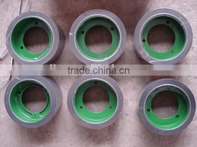 4 inch brown SBR rice rubber roller for grain thresher