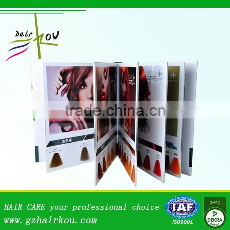2016 Wholesale Factory Price Professional Hair Color Swatch 15 Colors