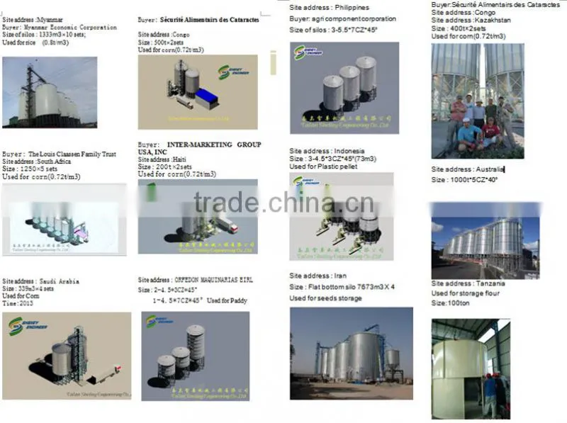 food grade cassava flour silo used