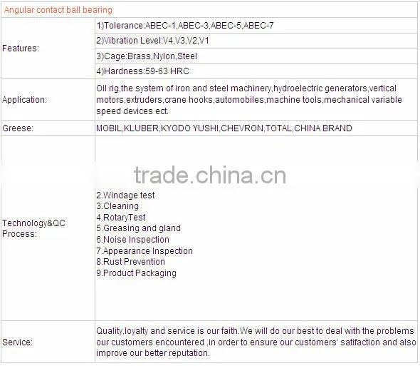 High precision bearing 7206C Angular Contact Ball Bearing 7206AC