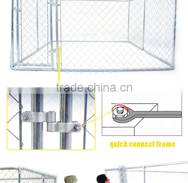 For Amazon and eBay store wholesale large outdoor dog kennel with roof metal dog house