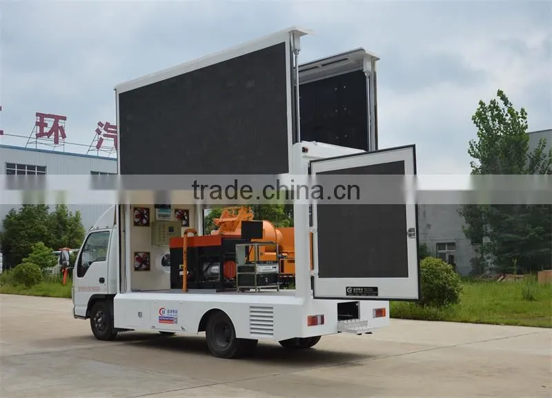 Japan brand 1.5m lifting system led mobile advertising trucks for sale
