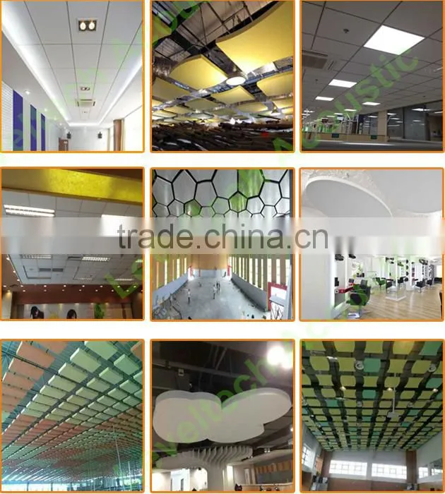 Factory Direct Sales Sound Proofing Fiberglass Suspended Ceiling Fiberglass Sound Panels For Ceiling