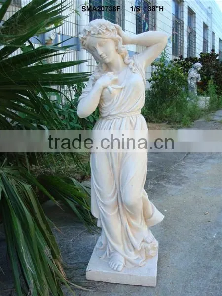 Resin made elegant lady figurines