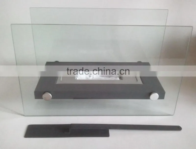 fireplace with crushed glass ,free standing indoor iron sheet metal box bio fireplace