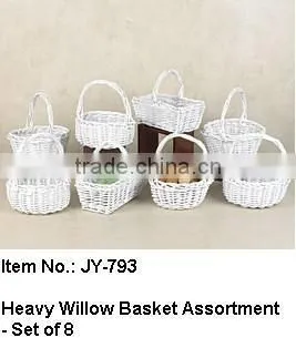 Honey wicker handle basket stair Shape