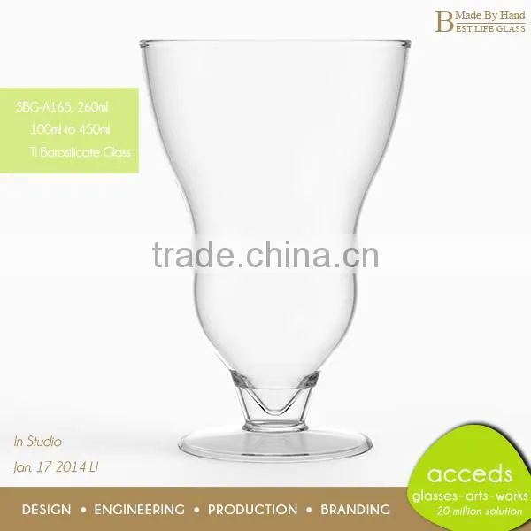 Double Wall Clear Glass Small Dessert Bowls
