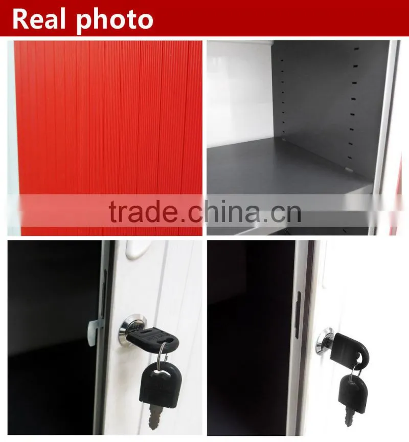 Executive Steel Side shutter door storage cabinets ,sturdy tambour door office cabinets,steel cupboard