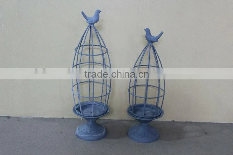 Metal bird plant cage