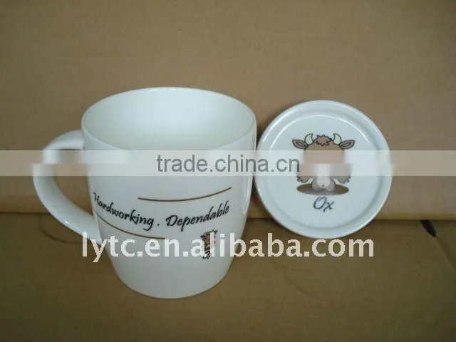ceramic mug guangdong with lid