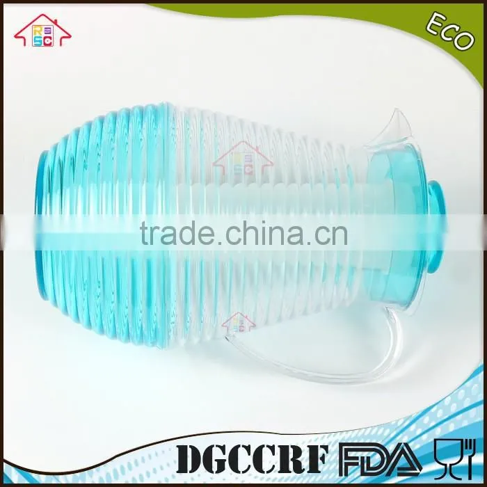 NBRSC set of 5 piece plastic ps cold water kettle spiral drinking water jug tea pot water jug with cups