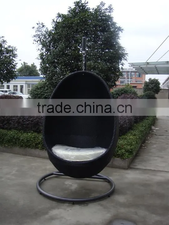 Patio Rattan Hanging Egg Chair & Stand