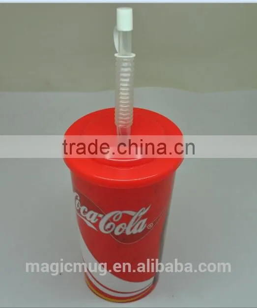 single wall plastic tumbler with straw and lid