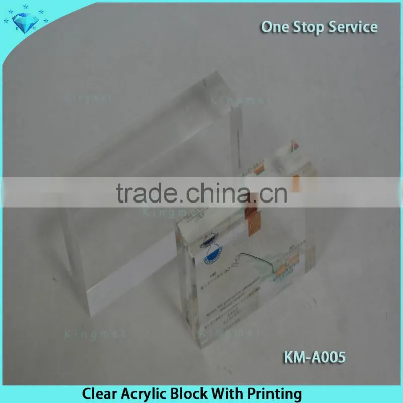 High grade clear solid acrylic name card block