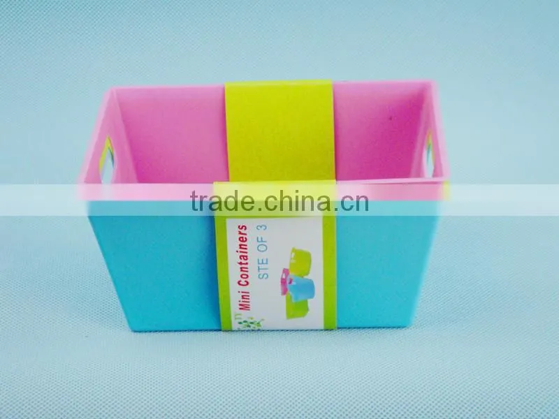 Plastic rectangle beer ice bucket with handle