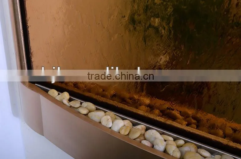 led stainless steel indoor wall mounted water features