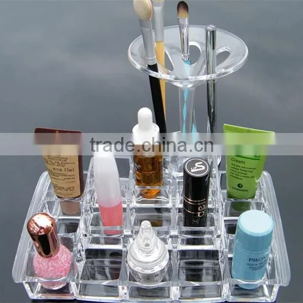 Clear acrylic makeup mac cosmetic display stand