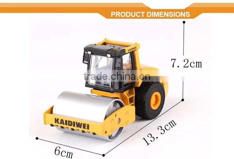 Alloy Mini Road Roller Scale Model 1:50 Diecast Model Car