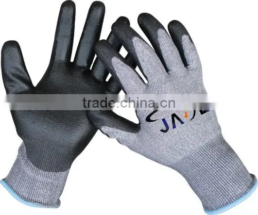 Blue PVC coated Oil resistant safety hand work gloves