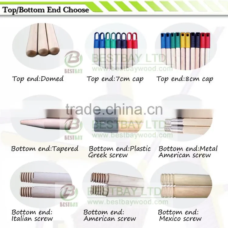 120*2.2cm natural wooden broom stick