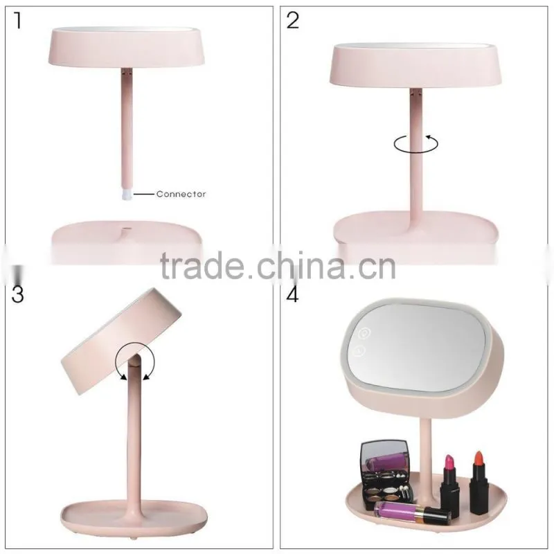 Lighted Makeup Vanity Mirror with Table Lamp for Bedroom Home Decor