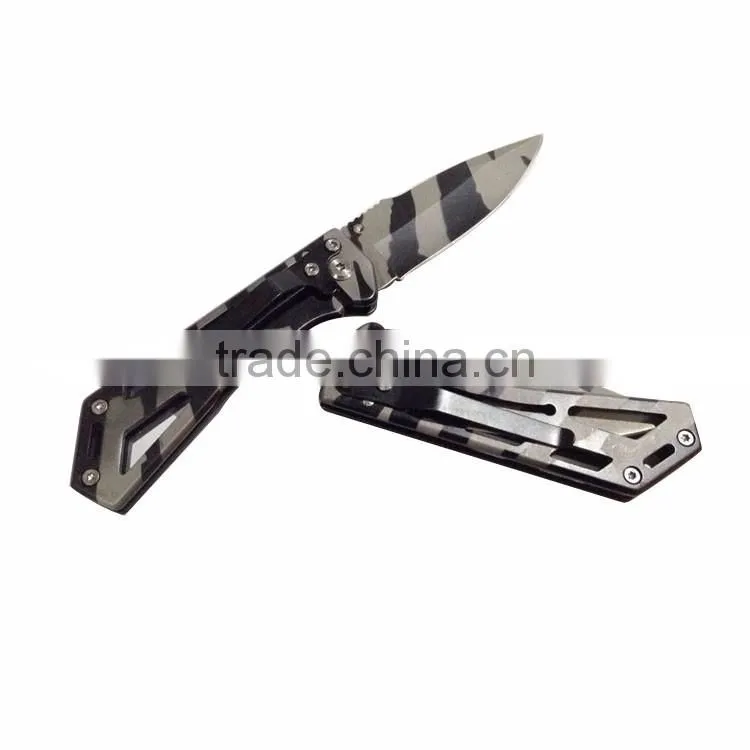Multi-function camouflage army titanium pocket knife