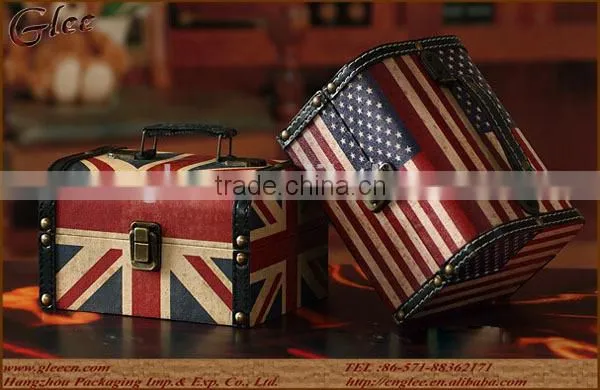 colorful painting wooden box timber strong wooden chest