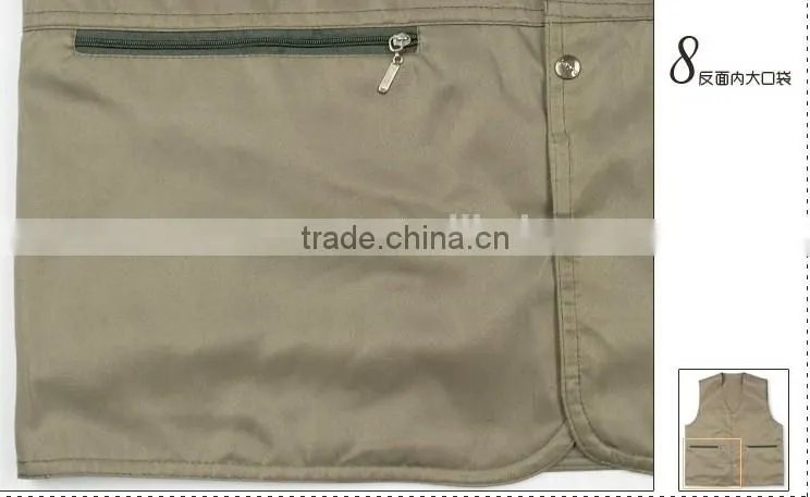 new 2017 vest men fishing vest casual plus size100% cotton photography vest