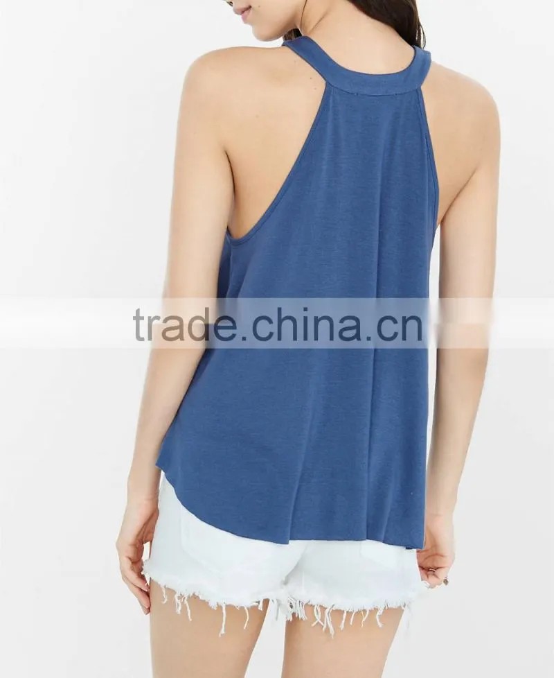 2016 Fashion Abbreviated Swing Halter Tank Top HST8030