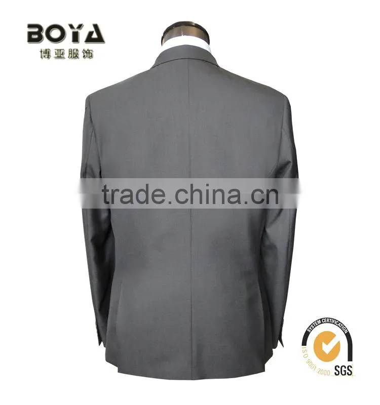 2015 new arrival TR grey fabric jacket & blazer for mens with notch lapel men blazer suit