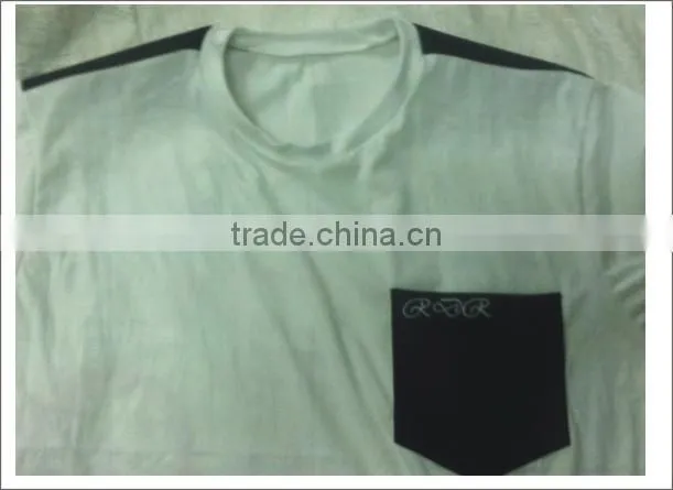 T-Shirt with leather pocket