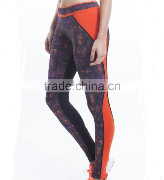 2017 Online Shop Sublimation Printing Compression Workout Running Leggings Yoga Pants Sports Tight