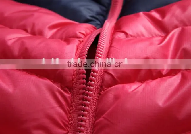 customize fashion women hoody winter warm down jacket/lovers' ladies nylon down feather coat