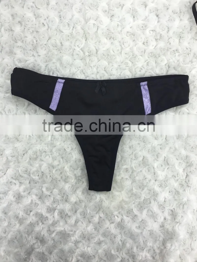 Girls fancy black ladies thong sexy girls thong g string 0535#