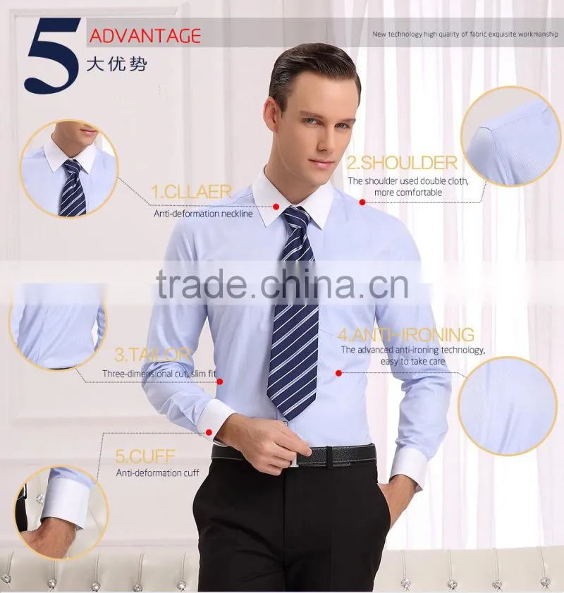 Men's Business slim fit long sleeve shirt of good quality (DSHM104)