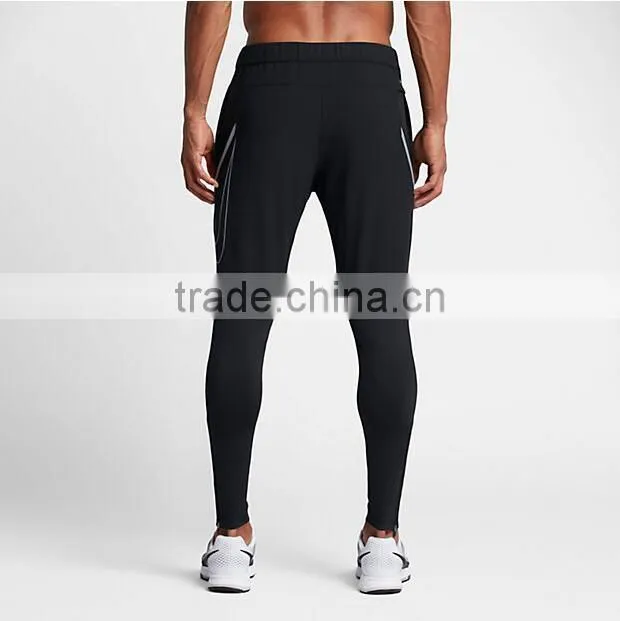 2017Latest design men's running pants four-way stretch reflective mens training legging