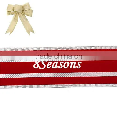 5 Yards Red Velvet Satin Ribbon For Christmas Decoration 6.3cm