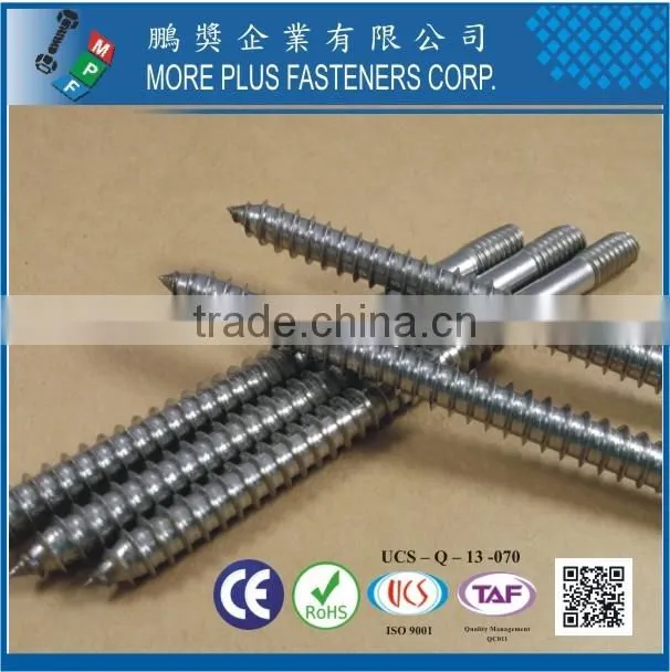 Made in Taiwan Stainless Steel Hanger Bolt with Special Spacer Nut