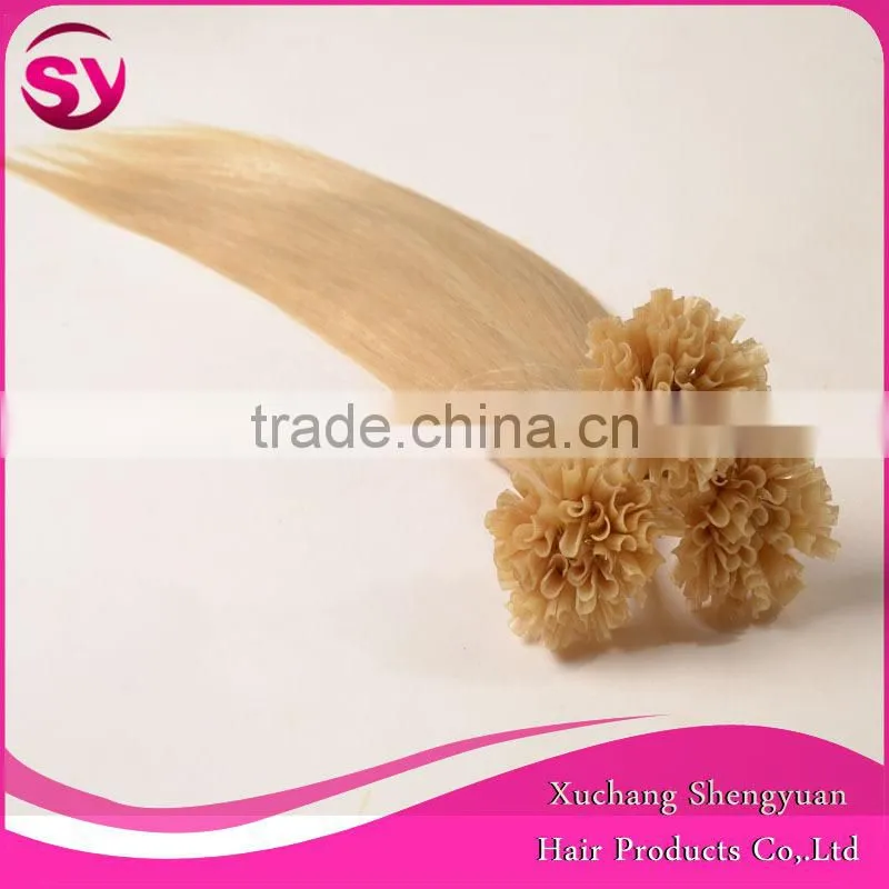 Different color fashion style pre-bonded hair 8A Grade straight Brazilian virgin hair U tip hair in extension