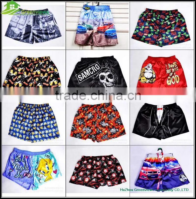 Custom Satin Boxer Shorts men 100% Silk Boxer Shorts boys shorts Sleepwear Wholesale GVYL0018