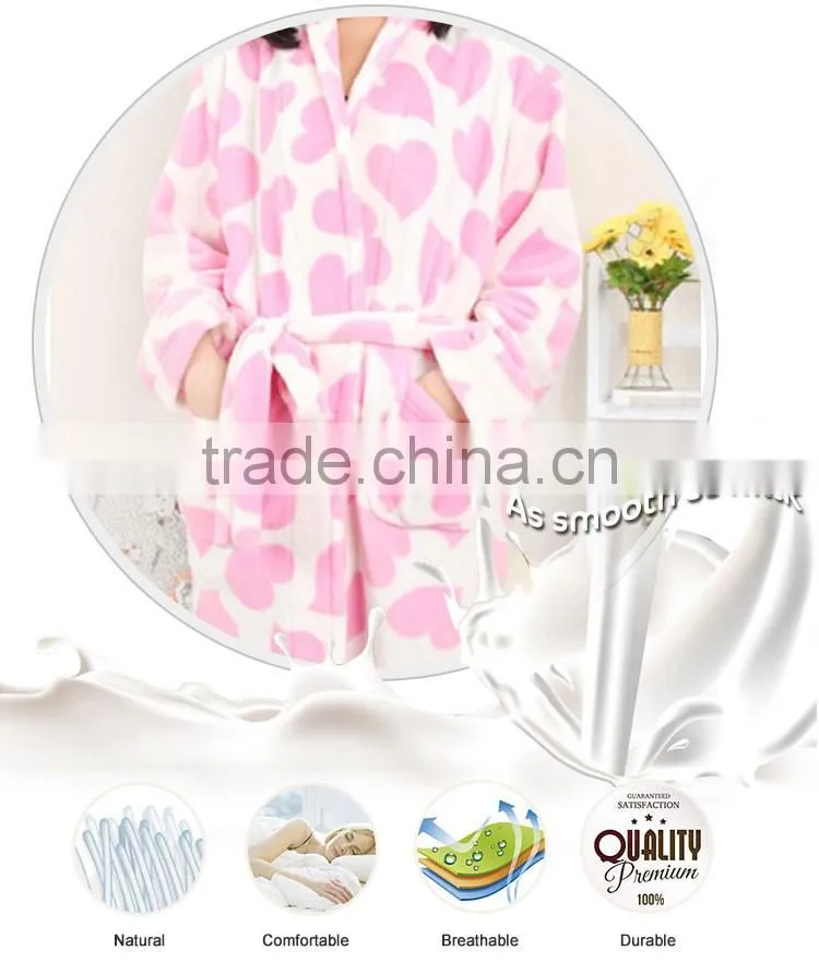 Knitted Fabric Wearable Heated Bathrobe For Kids