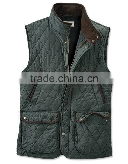 2016 Diamond Quilted Mens Sleeveless Jacket