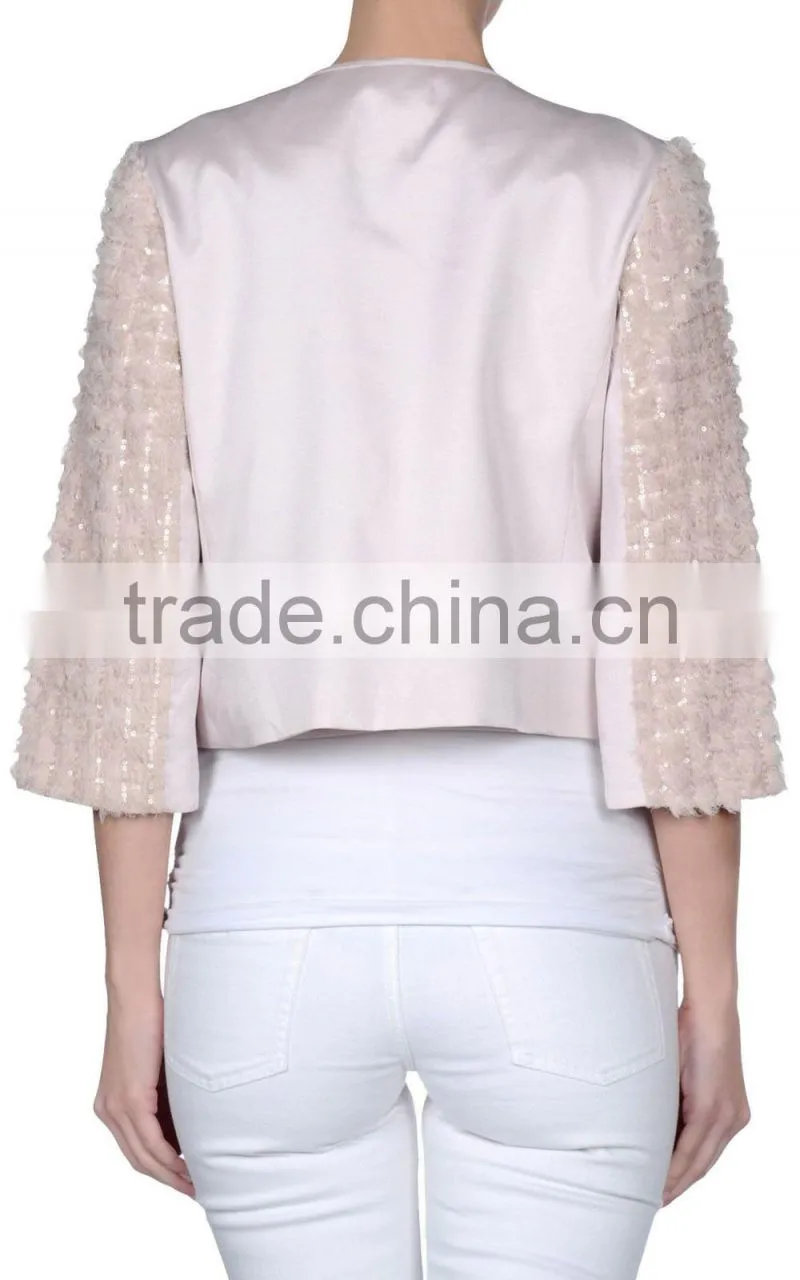 Pink Womens Fashion New Sequin Blazer