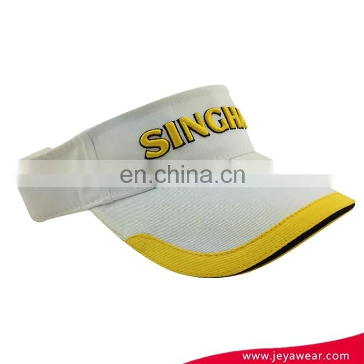 custom embroidery logo sport sun visor cap