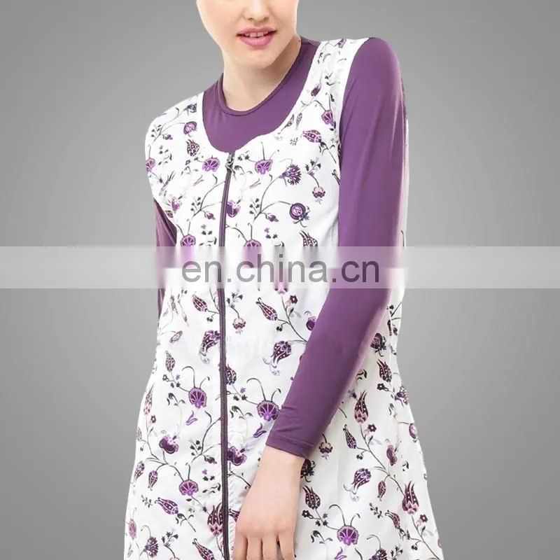 Three Pieces Muslim Swimming Suits with Vest Outwear Islamic Swimwear Design