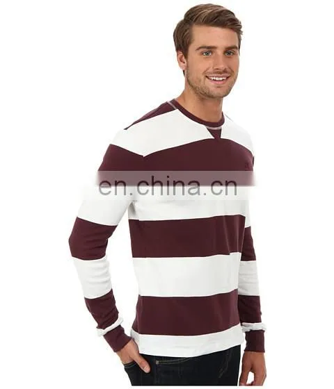 Cotton stripe long sleeve tshirt/2014 High Quality Men Fashion Tshirt/Custom Tshirt Clothing Factory model-sc400
