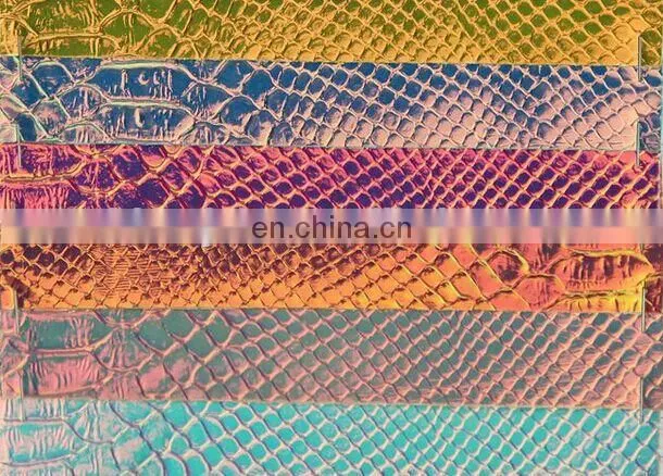 Metallic snake PVC Leather
