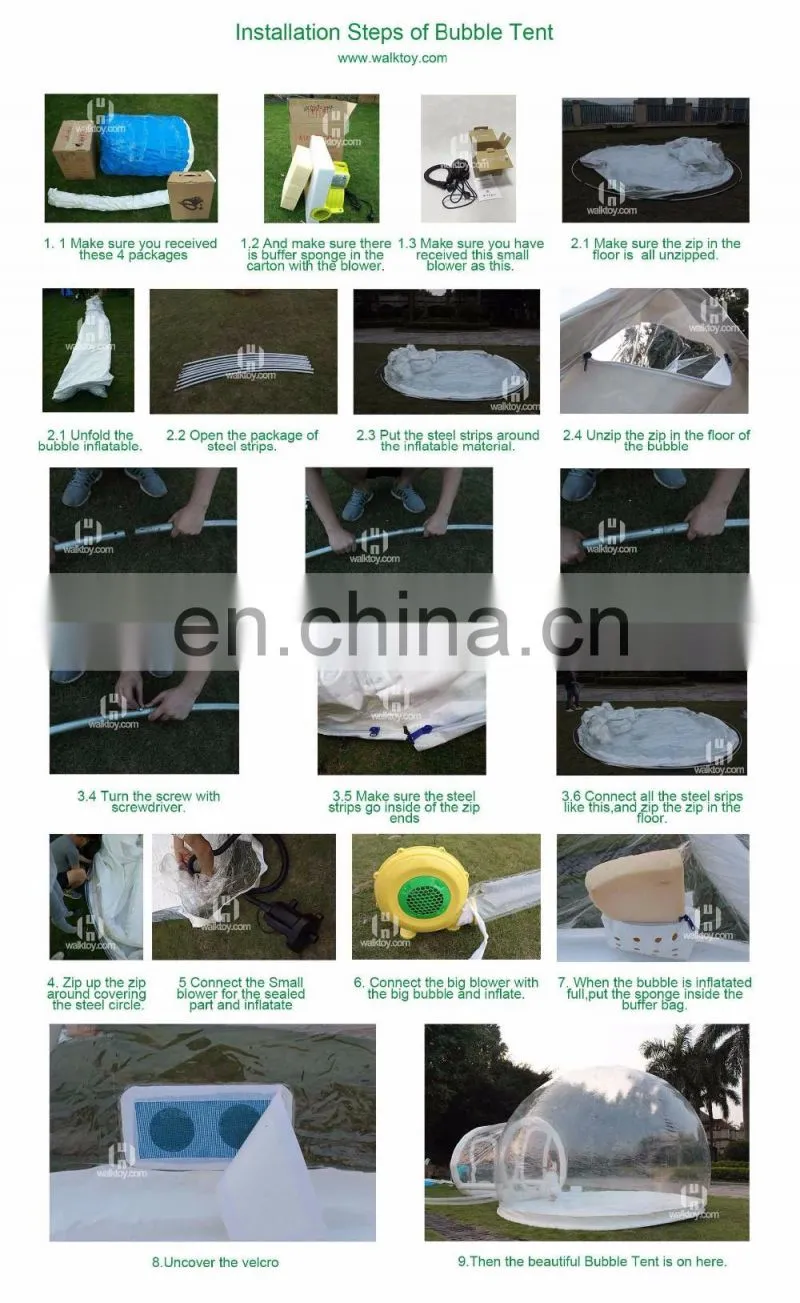 Inflatable bubble lodge tent clear bubble tent for sale